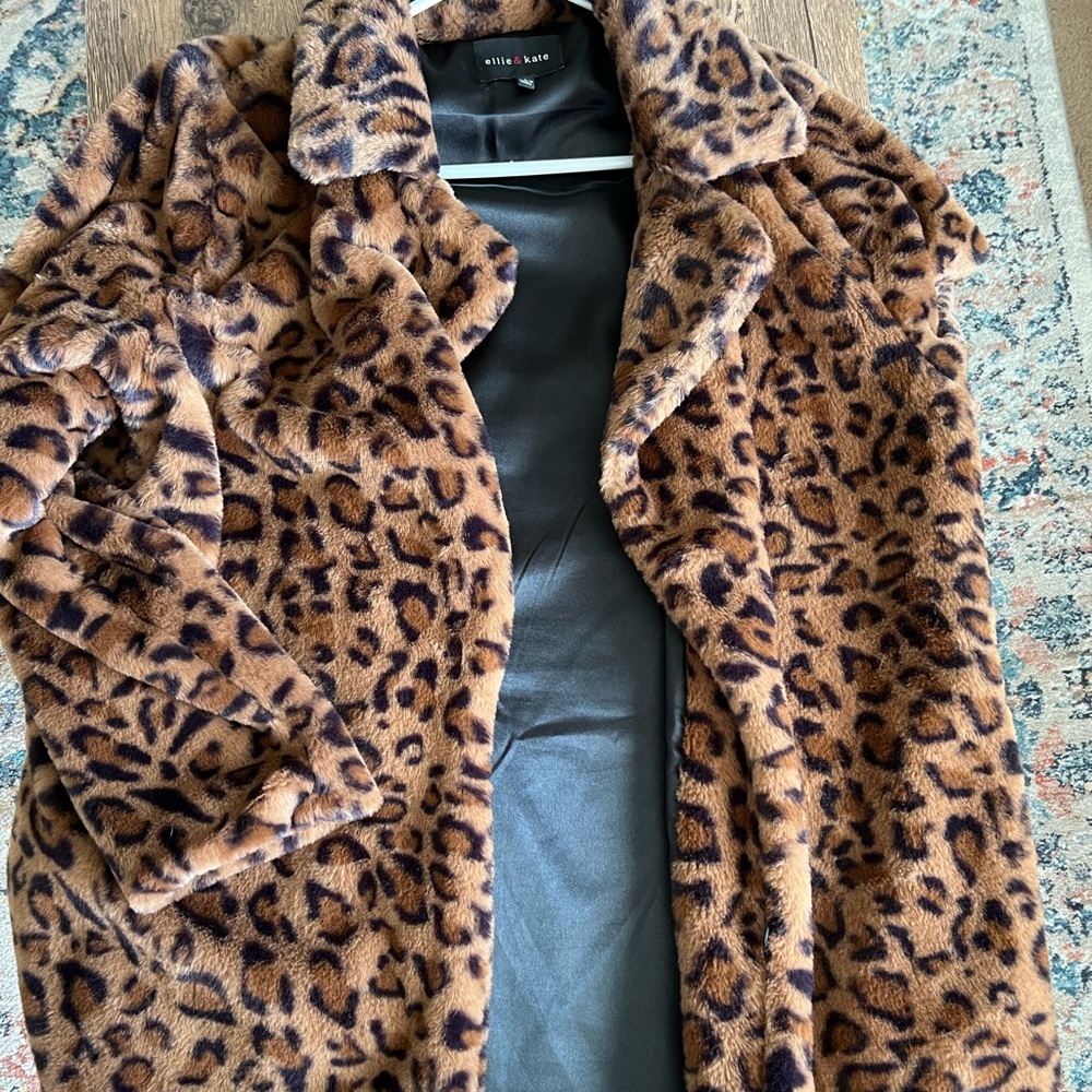 Fur cheetah coat